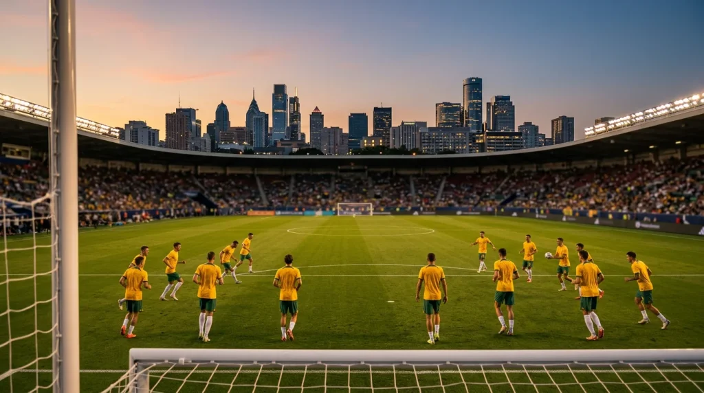 Socceroos players preparing for the 2026 World Cup Group D campaign in North America