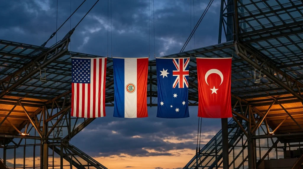 World Cup 2026 Group D table showing USA, Paraguay, Australia and Turkey with their FIFA rankings and recent form records
